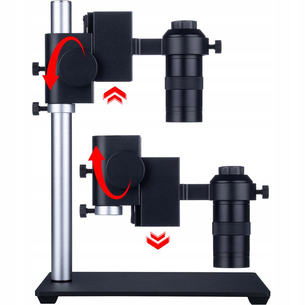 Rosfix Planets Pro Set 100X – Mikroskop Cyfrowy z Kamerą FullHD HDMI VGA + LED 56x | Zakres Roboczy 40–400 mm | Zestaw Plug&Play