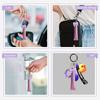 Silicone Lip Balm Holder Bowknot with Keyring Lipgloss Sleeve Portable Colorful Keychain Lip Gloss Cap for Summer Fridays