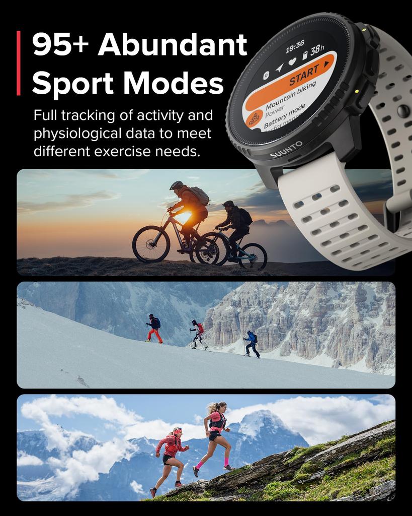 Suunto Vertical SS Solar GPS Sports Watch Model SAND 100m Waterproof Sleep Monitoring Offline Map Intelligent Battery Mode