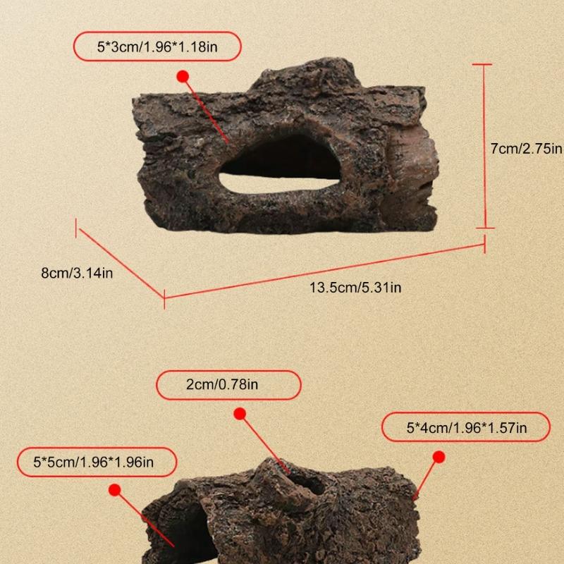 Realistyczna platforma do wygrzewania dla gadów Dekoracja do terrariów Antypoślizgowa Łatwa w czyszczeniu Konstrukcja Zabawka do wspinaczki dla terrariów