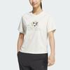adidas Women's Panda Print Cotton Short Sleeve T-Shirt Off-White JI6868