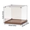 Wooden Bottom Storage Box Window Acrylic Toy Gundam Building Block Box Glue-Free Dust Cover