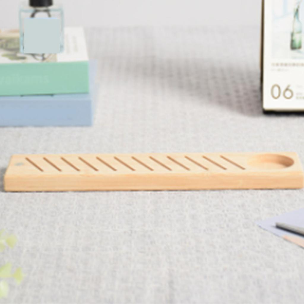 Embroidery Floss Bobbin Rack 12 Slots Bamboo Portable Rectangular Thread Plate Holder Sewing Supplie