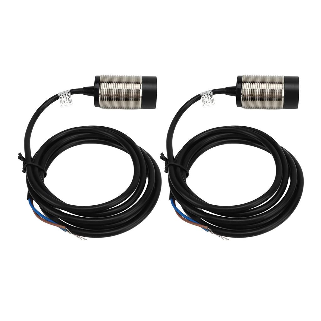 2 Set Proximity Sensor Switch Waterproof NPN DC 2 Wire Normally Closed NC 15mm Distance Proximity
