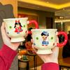 Birthday Gift for Boys and Girls, Cute Polka Dot Ceramic Mug Creative Home Coffee Mug Souvenir Gift Box