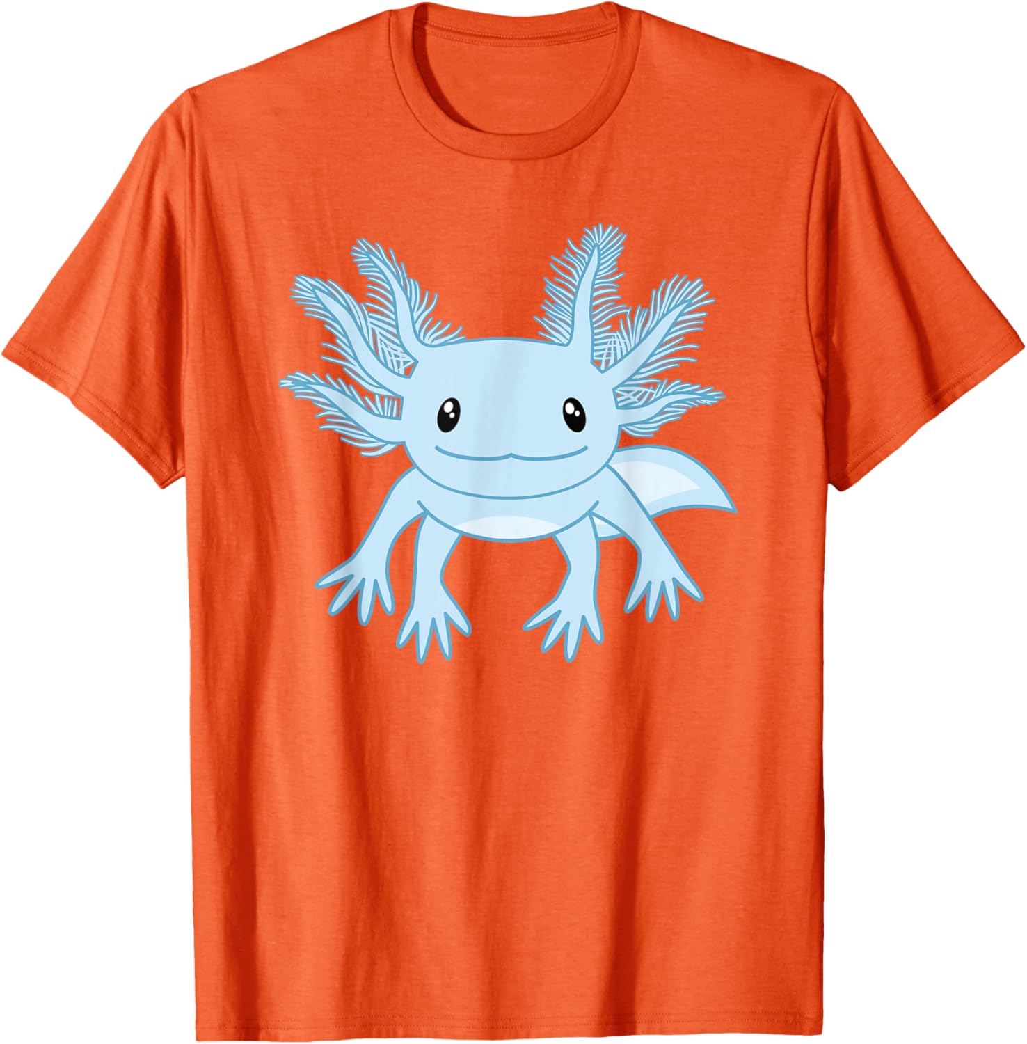 

Cute Blue Axolotl Kawaii Graphic T-Shirt Soft Cotton Casual Tee for Men Women Kids 4XL