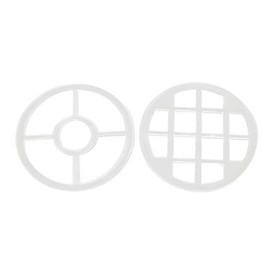 2 Pcs Mason Flower Jar Insert Lid for Wide Mouth Mason Canning Jars Plastic Mason Grid Flower Organizer Lid Insert Mason Jar Lids with Straw Hole