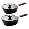 Frying Pan Non Stick with Handle Cooking Pot Lightweight Cooker Stockpot Iron Milk Pan for Vegetable Home Household Soup Stew