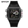 Sanda Trendy Multifunctional Sports Watch with Countdown, Snooze & Luminous Waterproof Features for Students - Model 3397