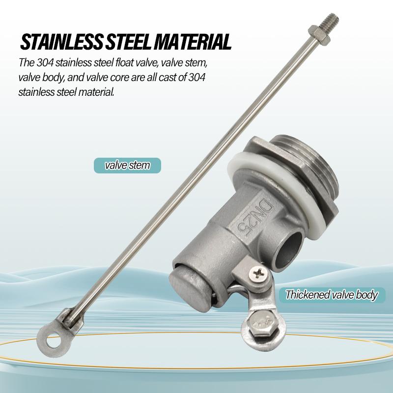 1/2" 3/4" 1" Plastic / Stainless Steel Water Tank Float Valve Adjustable Float Valve Cow Sheep Feeding Bowl Flow Control Valve