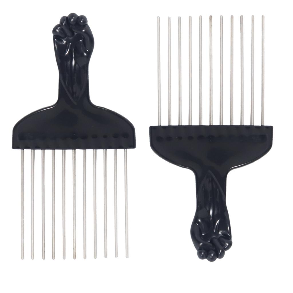 2pcs African styling comb, stainless steel hair styling insert comb, hair comb for fluffy styling, Special for real hair wigs