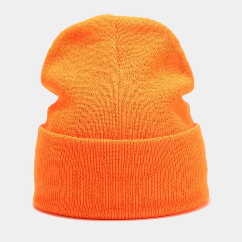 70g Solid Knit Beanie Oversized Cuffed Slouch Hat Men Women Winter Warm Skateboard Hip Hop