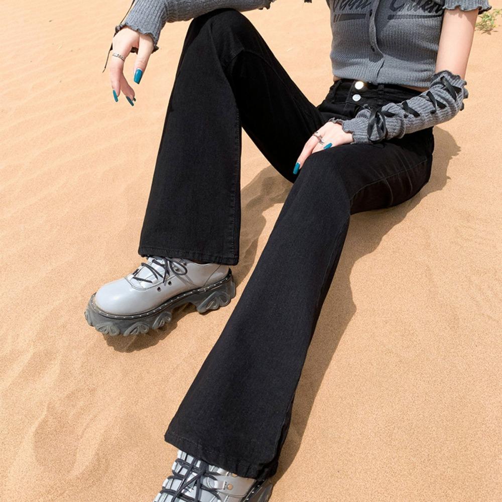 Slight Jeans Women's Autumn and Winter New Elastic and Thin Small High-waisted Versatile Horseshoe Flared Pants