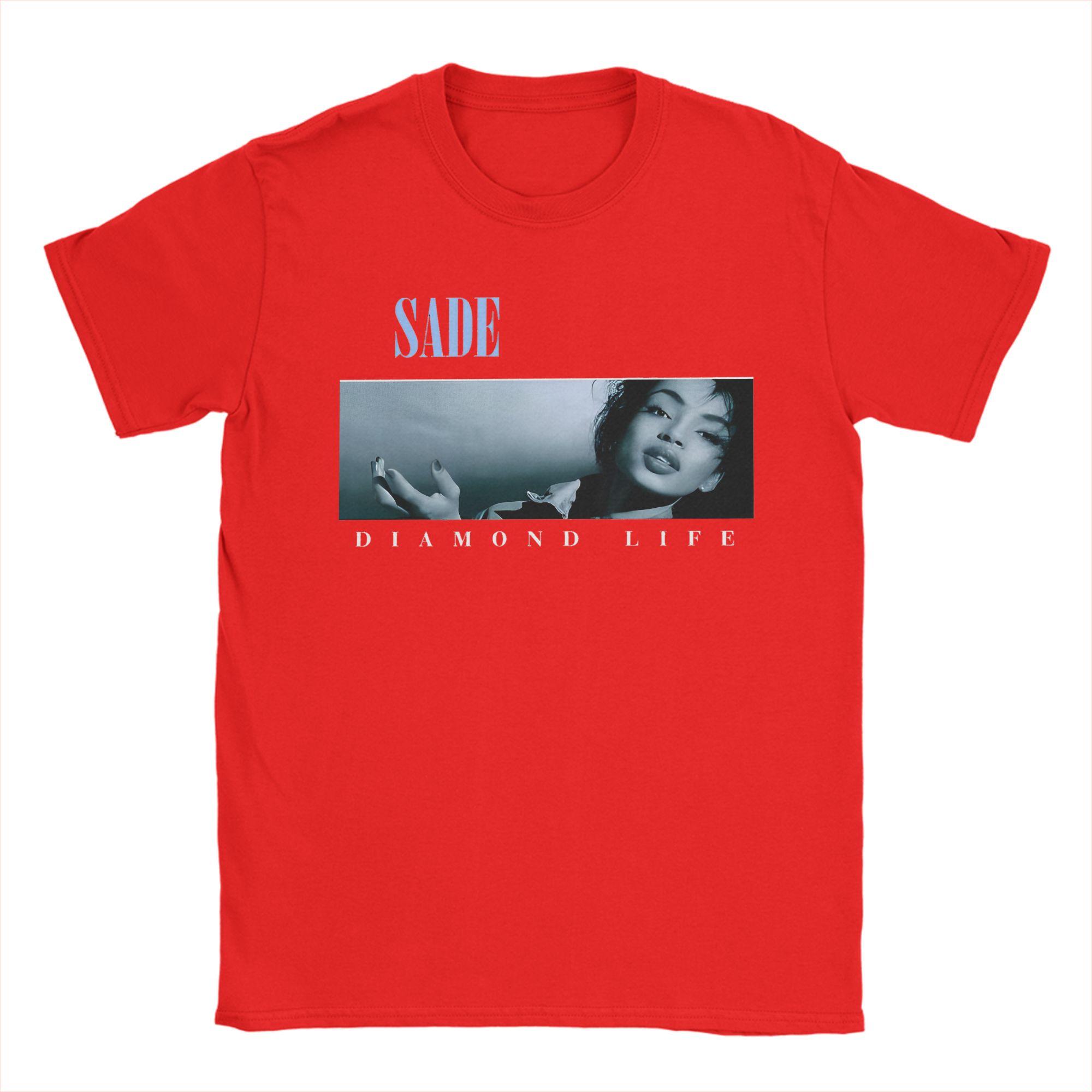 

SSade Adu Singer TShirt Summer Harajuku T Shirts Men Cotton O Neck Oversized Tees Short Sleeves Vintage Tshirt S