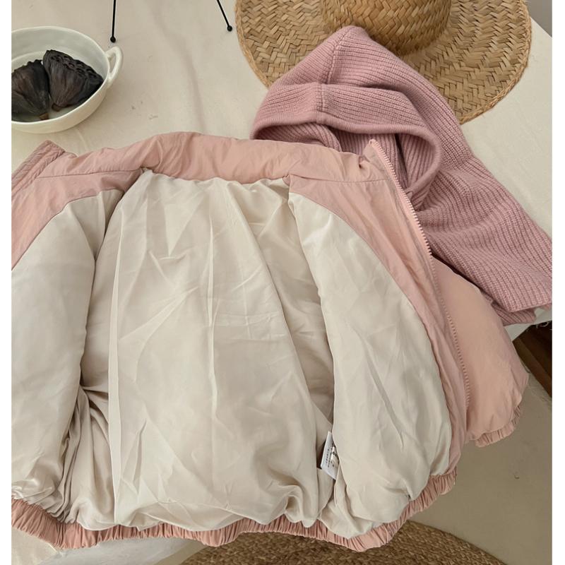 Autumn and Winter Children's Down Jacket Korean Style Short Men's and Women's Children's Clothing Knitting Hat Down Jacket