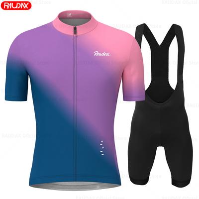 2026 Raudax Sommer Radtrikot Kurzarm Set Jugend Trikot Radsportbekleidung Atmungsaktiv Mountainbike Bekleidung MTB Fahrrad Kleidung