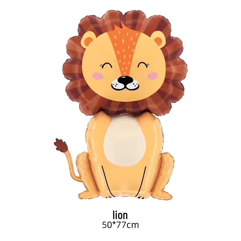 Dschungel Safari Lachende Tierballons: Löwe & Elefant Geburtstagsparty Dekoration