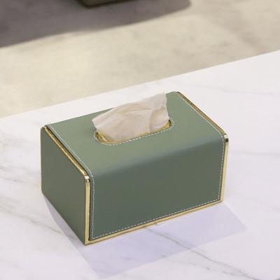 Luxury Tissue Box Leather Creativity Elegant Napkin Box Rectangular Aesthetic Art Tissue Boxes Home Office Napkin Organizer