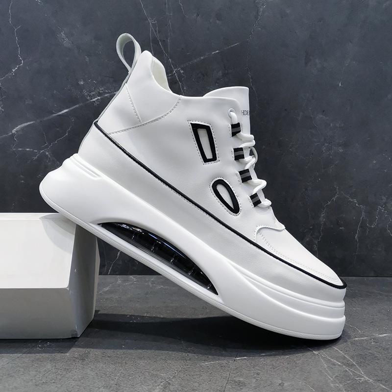 

Высокие мужские туфли осень-зима новые модные мужские туфли на толстой подошве с воздушной подушкой белые туфли для спорта и отдыха на доске универсальная модная обувь 43
