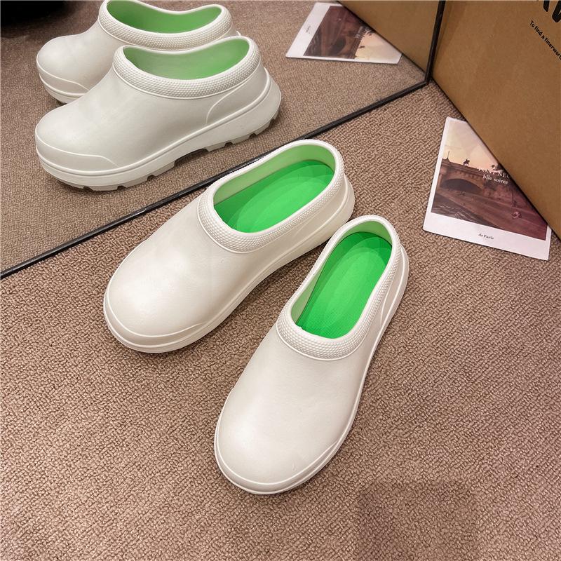 2024 New Men's and Women's Work Footwear EVA Lightweight Workshop Water Sandal Rubber Solid Color Simple Nurse Shoes