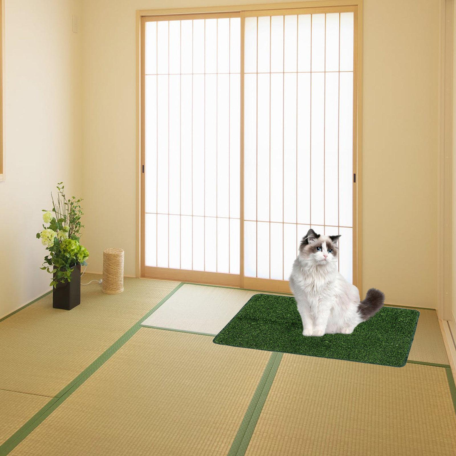 

Artificial Grass for Dogs Decorative Pet Pee Mat Vivid Surface Soft Absorbent Tpr Pe Material Portable Grass Pad for Puppy 58.5X46X2CM