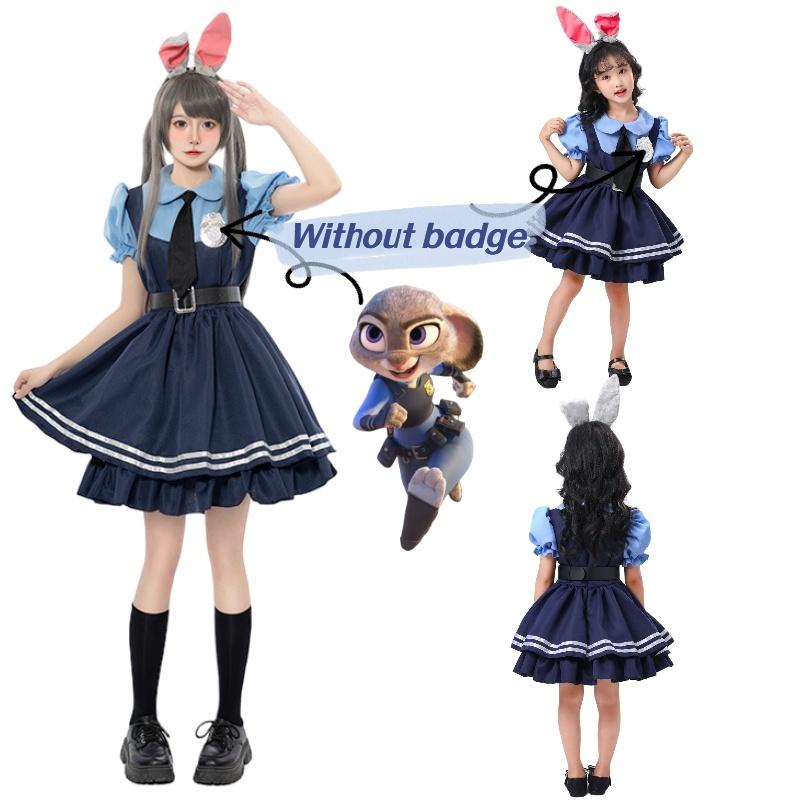 Crazy Animal City Cos Judy Bunny Cosplay Costume Set