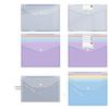 Transparent Large Capacity Snap Button File Bag for Students