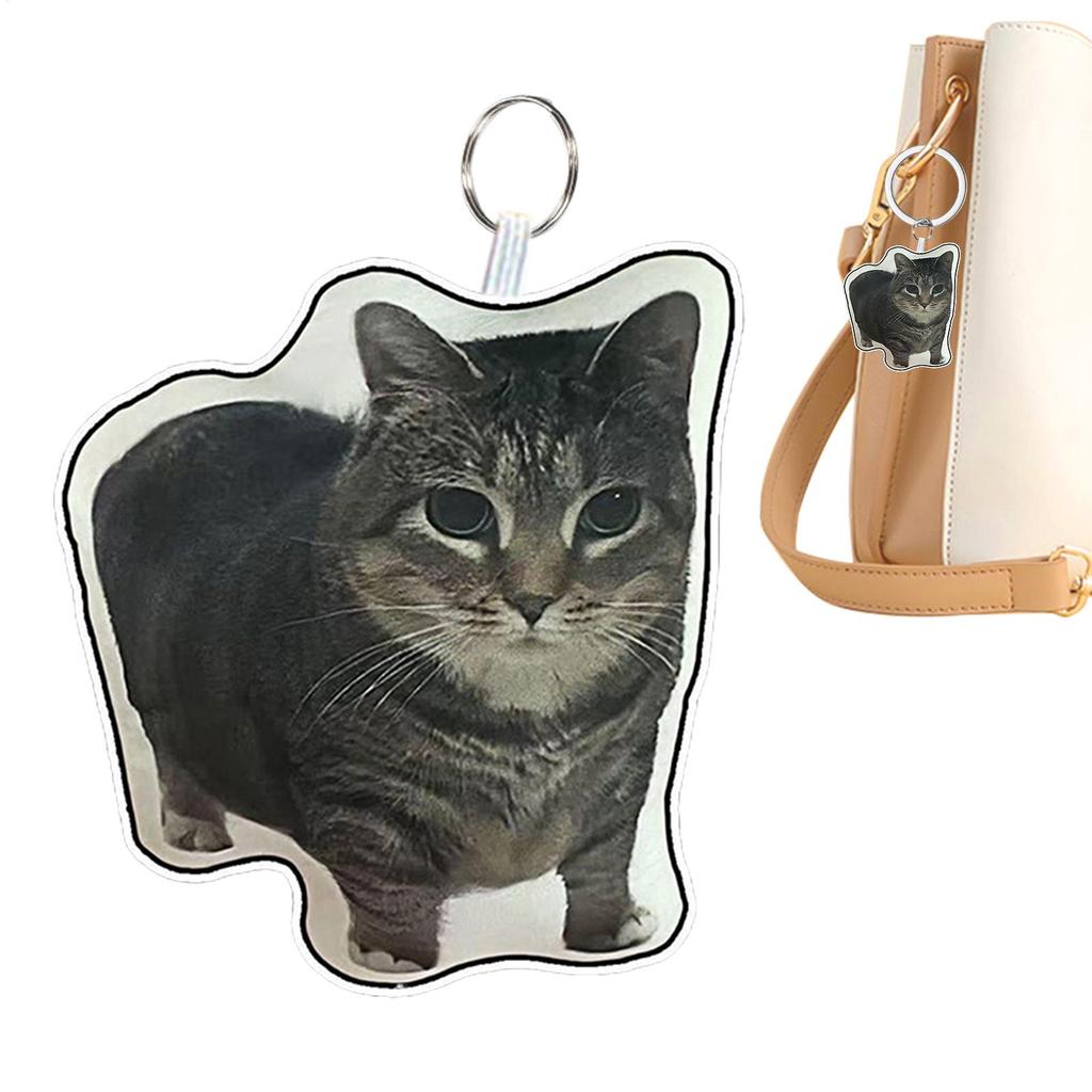 Cute Kitten Keychain with Sound Cat Keychain Adorable Backpack Keyring Pendant Cat Keychain Pendant doll keychain Ornaments