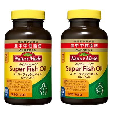 Otsuka Nature Made Super Fischöl (EPA/DHA) 90 Weichkapseln x 2 Pack [Funktionelles Lebensmittel] 180-Tage-Vorrat