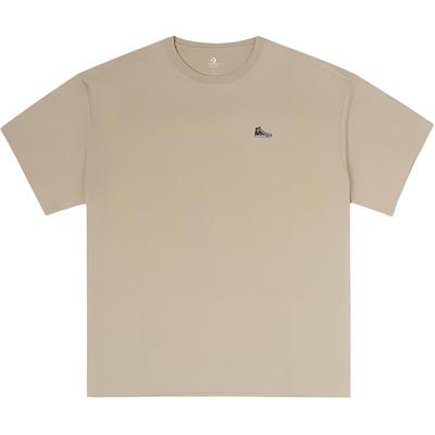 Converse T Shirts Unisex Brown Crew Neck Moderate 10027239-A04