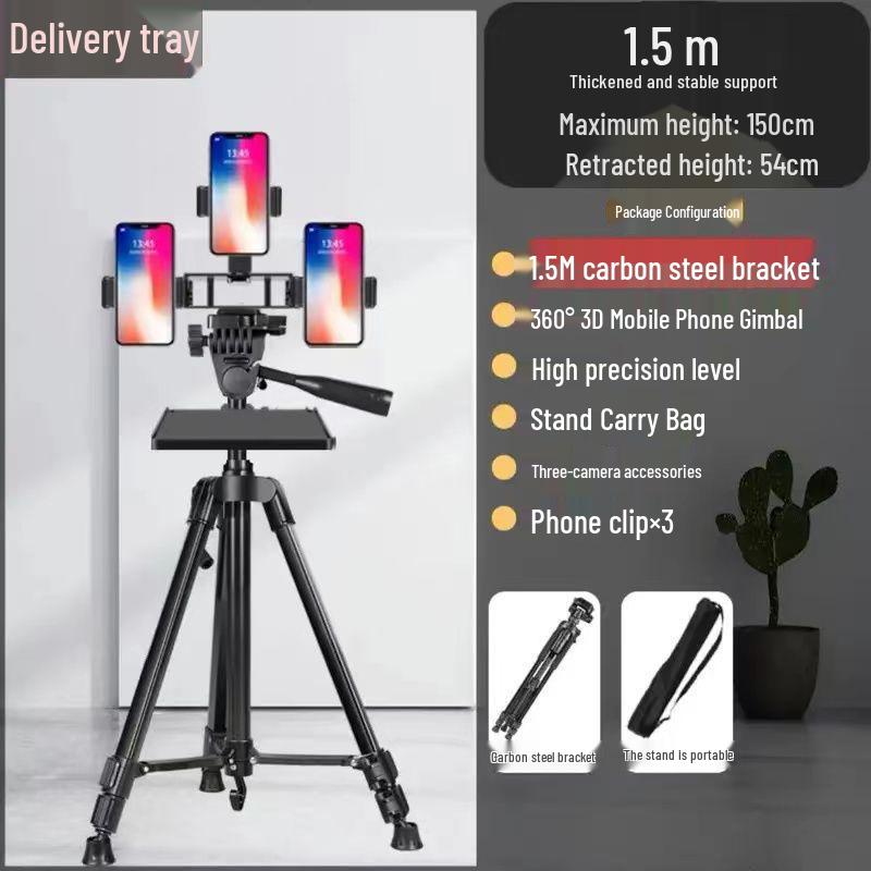 Universal SLR Camera & Phone Tripod with Macro Stabilizer for Photography & Live Streaming