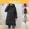 Winter With Women Jacket Hood Thickened Padded Down Coat Slim Waist Zipper