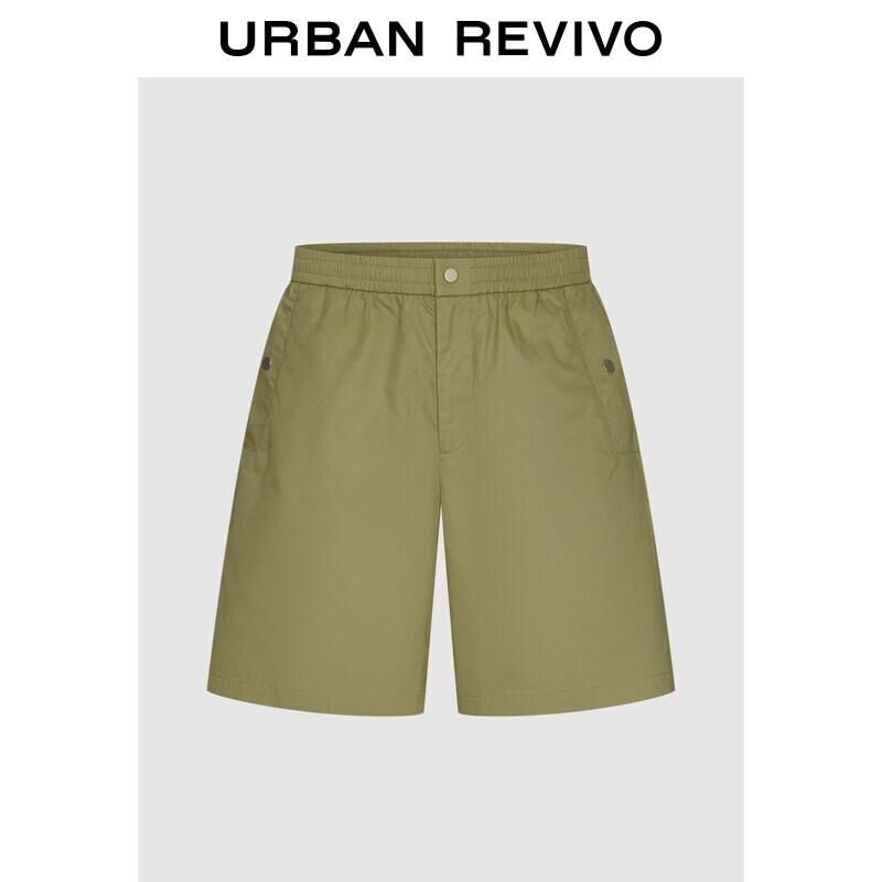 UR2026 Men s Casual Elastic Waist Straight Shorts 30