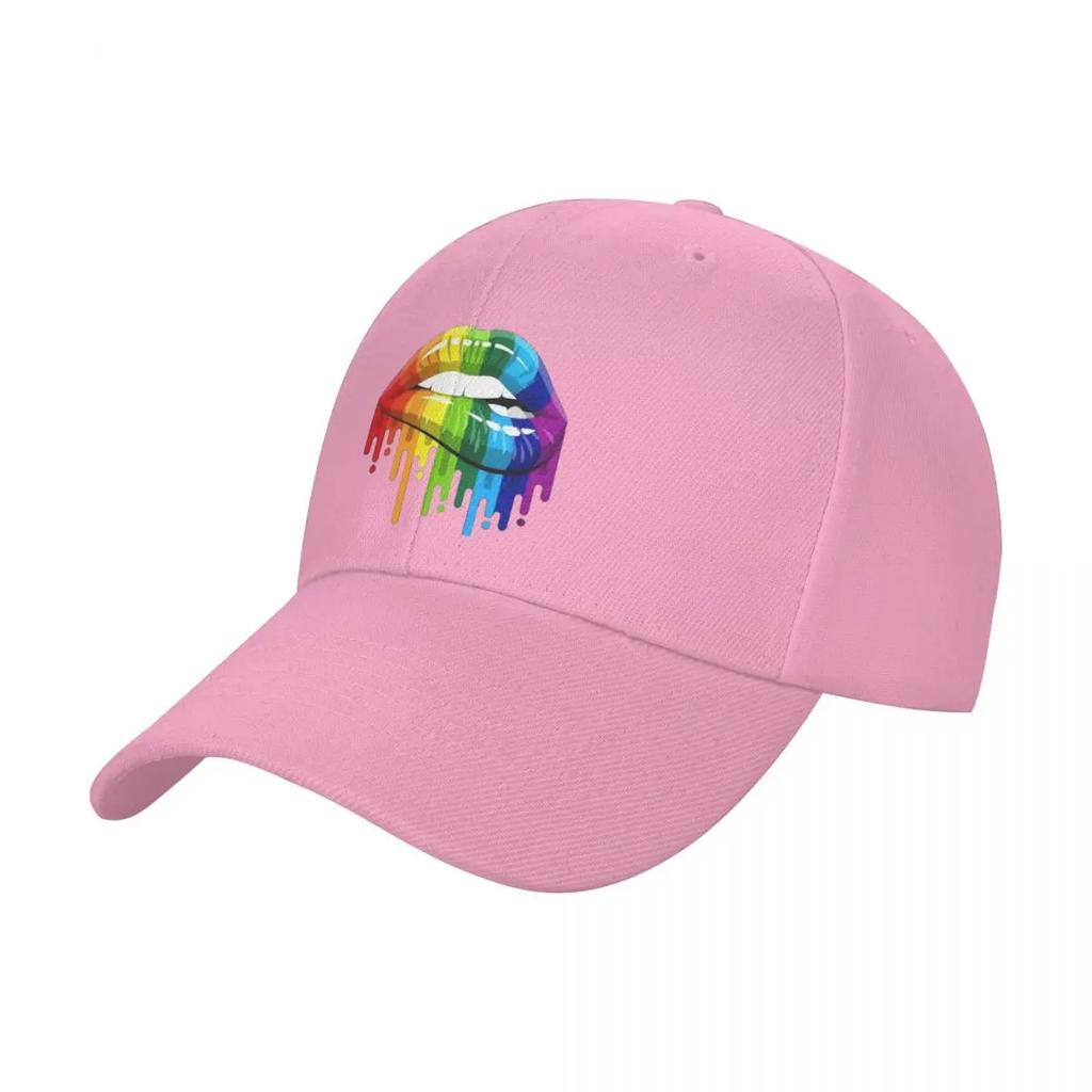 Rainbow lips Baseball Cap Snap Back Hat Gentleman  Uv Protection Solar  Female Mens