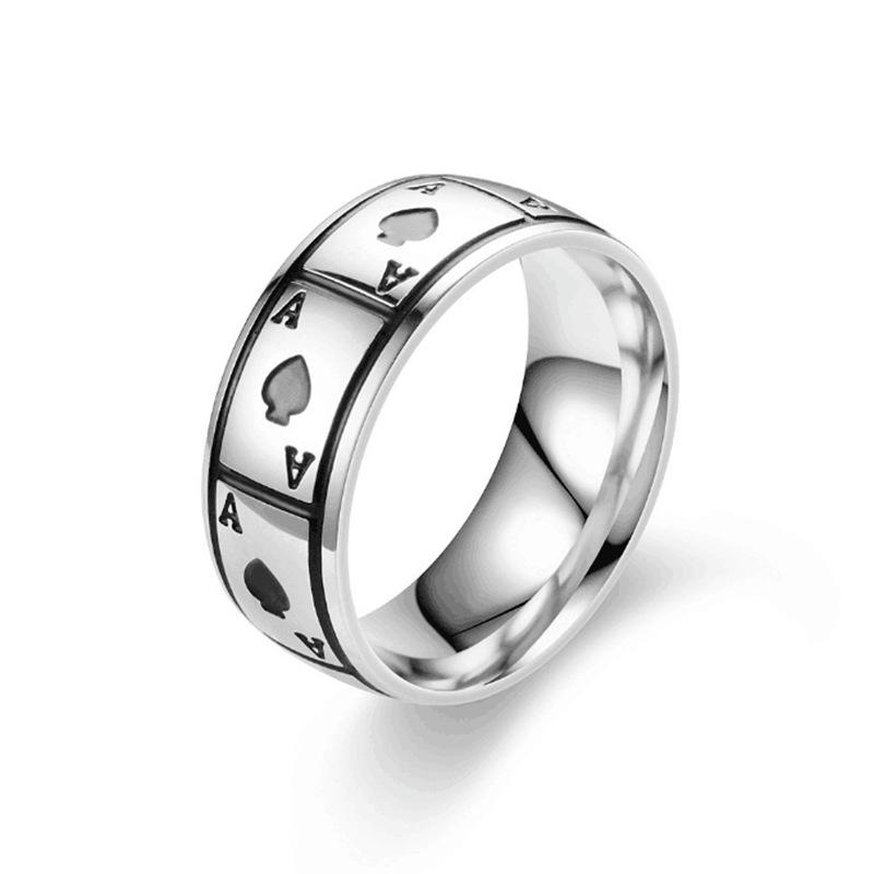 Titanium Steel Ring: Fashionable Men's Stainless Steel Hand Jewelry in European and American Styles.