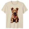 Happy Dog Puppy Animals Unisexs TShirt Unisexs Tee Heart Graphic Unisex Top