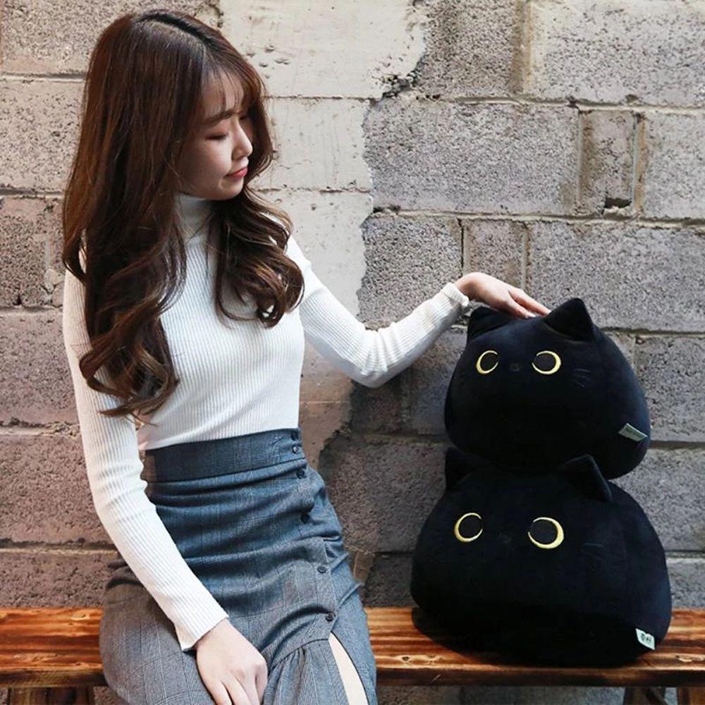 Lovely Soft Pillows Black Cat Plush Doll Cat Plush Toys Cat Shaped Stuffed Toys Cat Plush Pillows