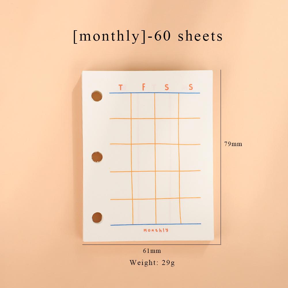 JIANWU Creative Cute Transparent 3 Ring Mini Loose-leaf Hand Book Student Portable Notebook Ring Binder Kawaii School Supplies