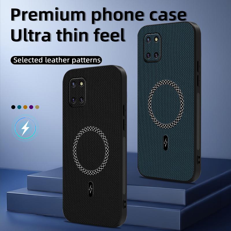 3D Leather Texture Wireless Charging ShockProof Magnetic Case For Samsung Galaxy Note 10 Lite Note10Lite Phone Cover