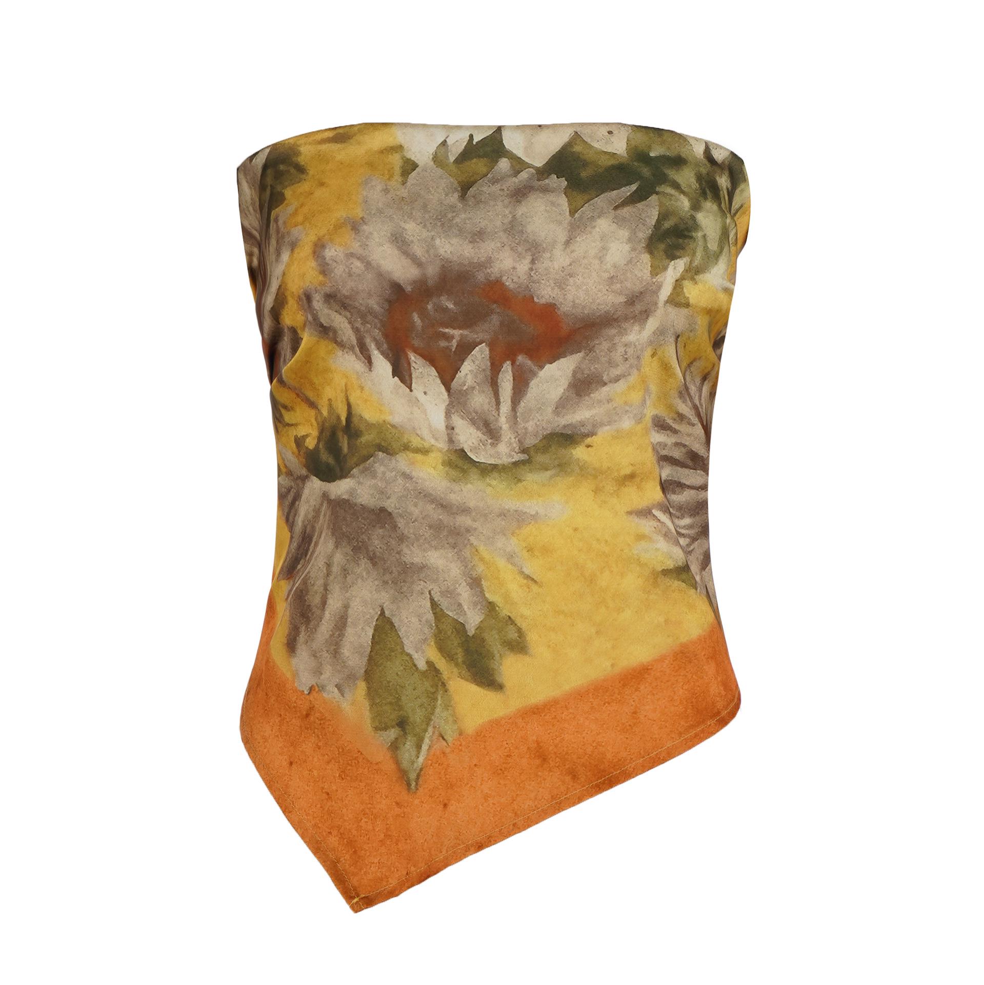 Spicy Girl White V-Neck Irregular Camisole - Sexy European/American Style Tank Top Large