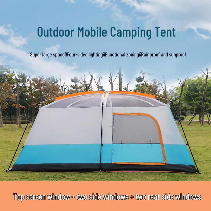 Zuchuang Outdoor 2-Room Camping Tent Villa