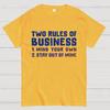 Two Rules of Business Cotton Summer Casual Cool Loose T-Shirt