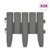 Lawn Edging 36 Pcs Grey 10 M PP