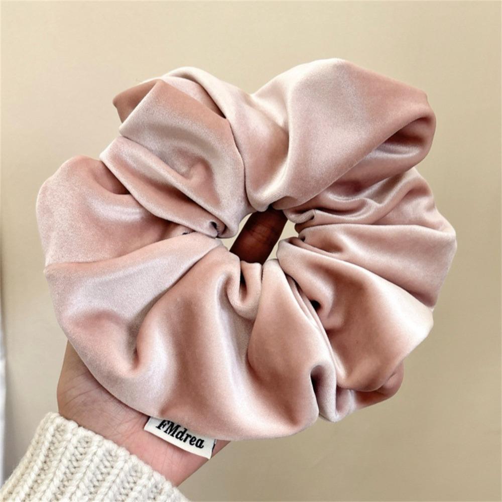 Solid Color Headwear Vintage Velvet Ponytail Holder Cute Rubber Hair Rope  Women Girl