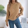Women S Casual Solid V Neck Lantern Sleeve Pullover Sweater