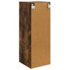 Wall Mounted Cabinet Smoked Oak Finish 33 X 34.5 X 90 Cm Particleboard