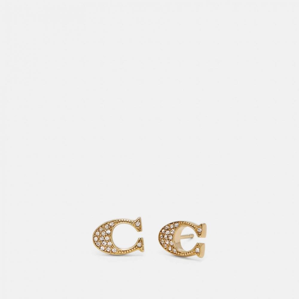 

Серьги-гвоздики Coach Signature