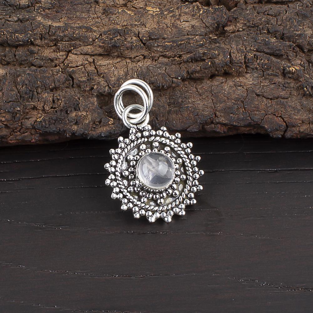 

Подвеска из розового кварца, ювелирное изделие, подвеска из стерлингового серебра 925 пробы, серебряное ювелирное изделие класса ААА+, ручная работа, очаровательный подарок для нее 1.03 inches розовый