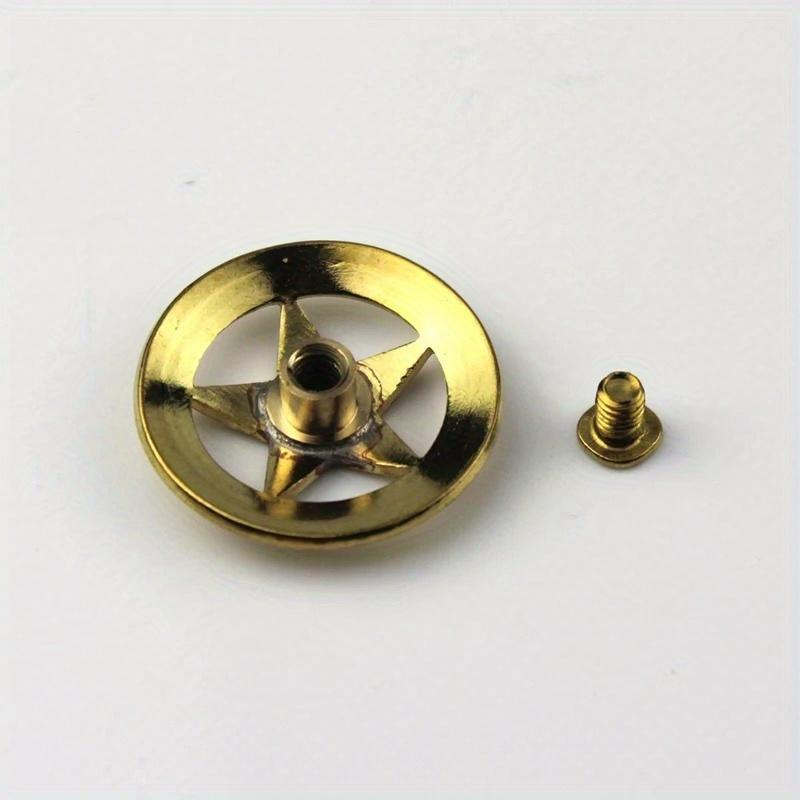 Brass Screwback Conchos Rivets Flower Star Decorative Buttons for Leather Craft Wallet Bag Saddle Belt Decor