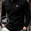 Herren Langarm-Poloshirt für jeden Anlass, Klassische Passform, Atmungsaktiv, Lässig, Arbeit, Golf, Modische Oberteile